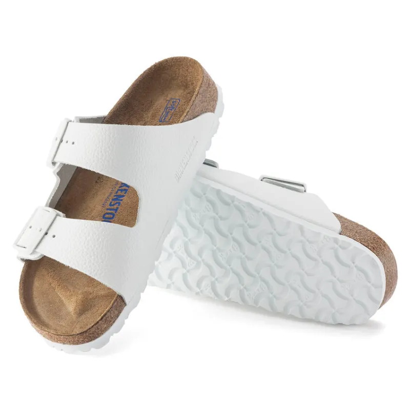 Birkenstock Arizona Leather Soft Footbed White 1024945 sold by Orleans Shoe Co.