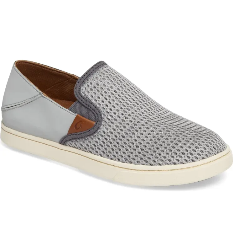 Olukai Women's Pehuea Pale Grey Charcoal sold by Orleans Shoe Co.