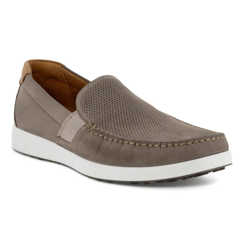 Ecco Men’s Lite Moc Slip On Warm Grey Cognac 54050458267 sold by Orleans Shoe Co.