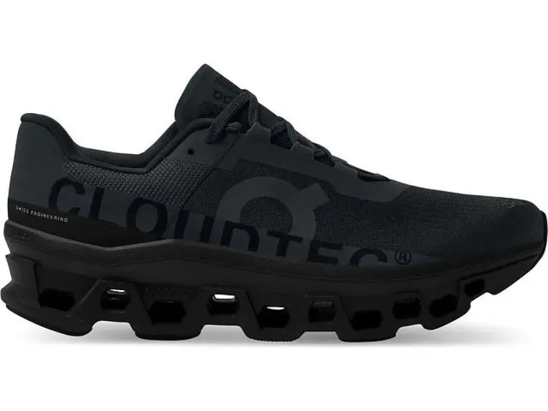 On Men’s Cloudmonster All Black sold by Orleans Shoe Co.