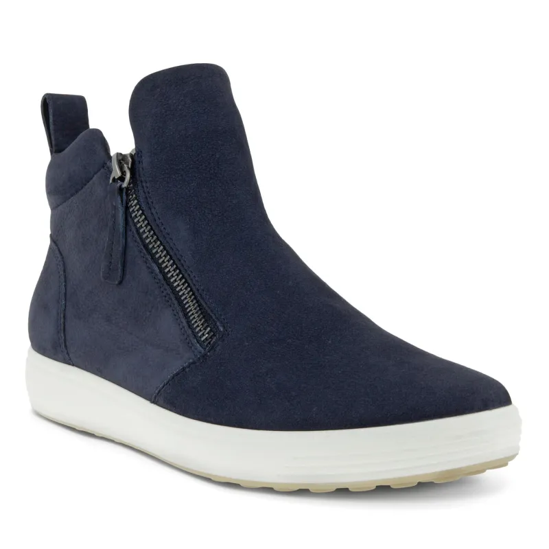 Ecco Women's Soft 7 Zip Boot Night Sky 47031302303 made by Orleans Shoe Co.