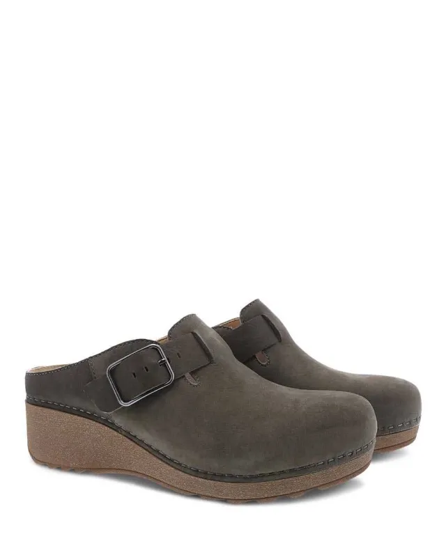Dansko Women's Caia Milled Nubuck Taupe sold by Orleans Shoe Co.
