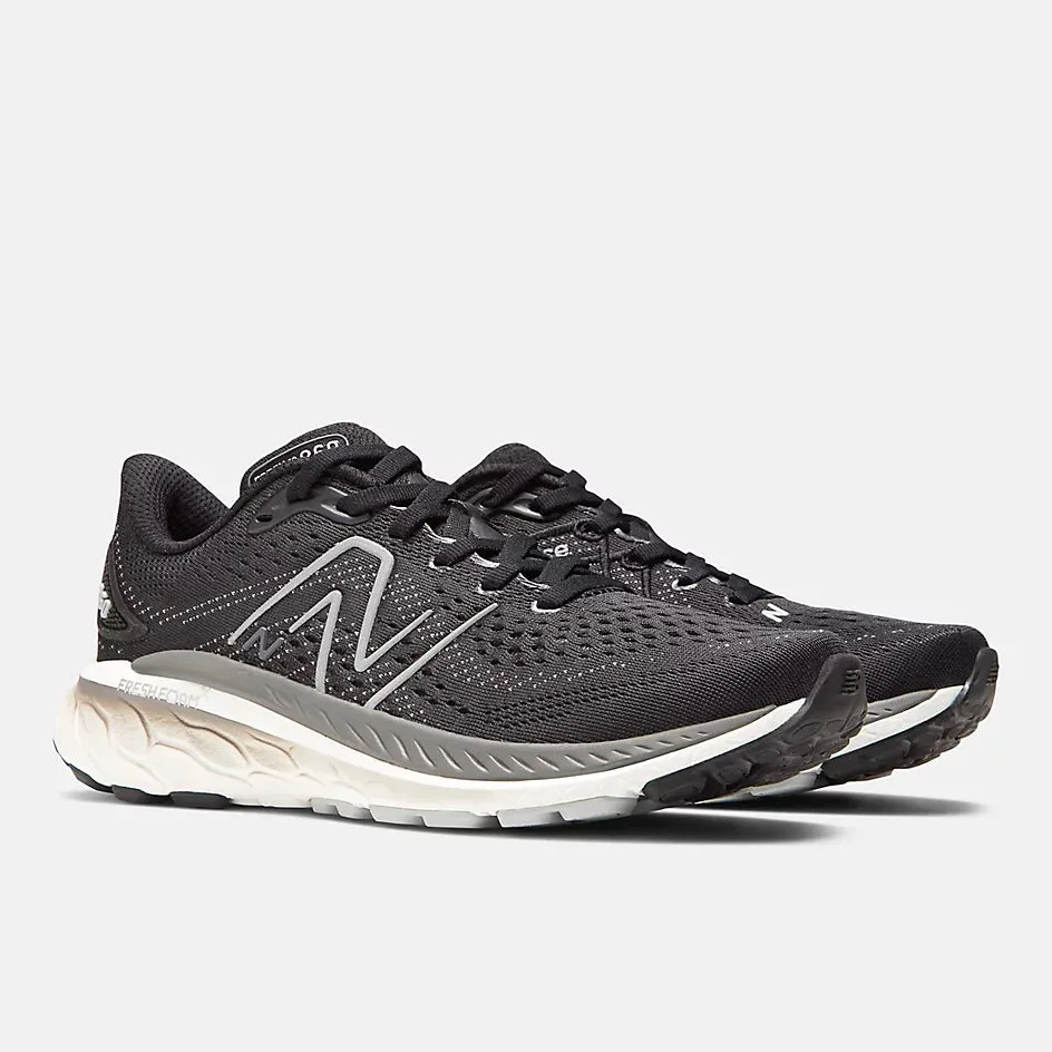 New Balance Women's Fresh Foam X W860K13 Black White Castlerock sold by Orleans Shoe Co. product image thumbnail 3