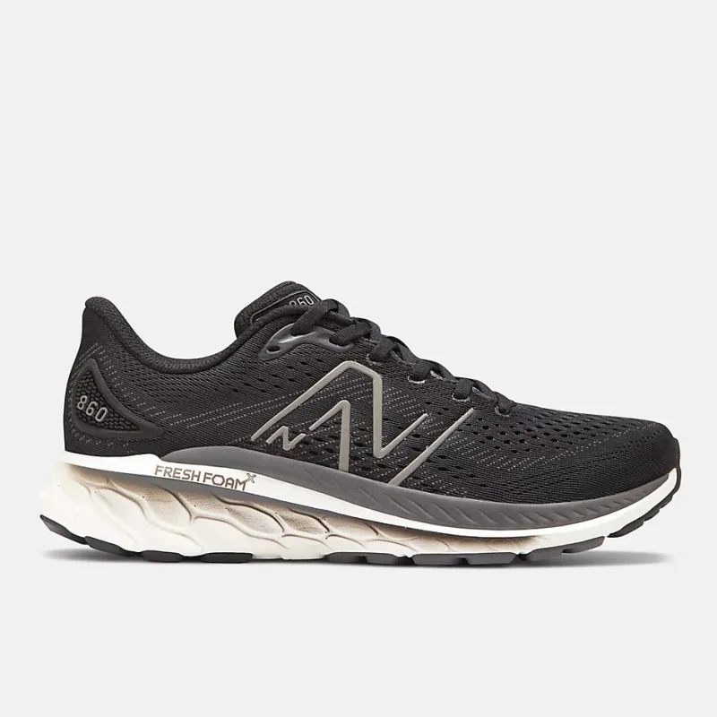 New Balance Men's Fresh Foam X M860K13 Black White Magnet sold by Orleans Shoe Co.