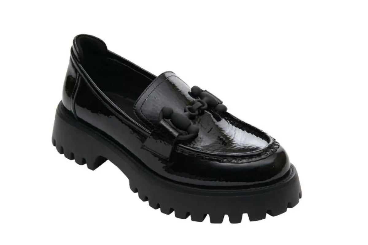 Vaneli Women's Zeva Chunky Loafer Black Naplak sold by Orleans Shoe Co.
