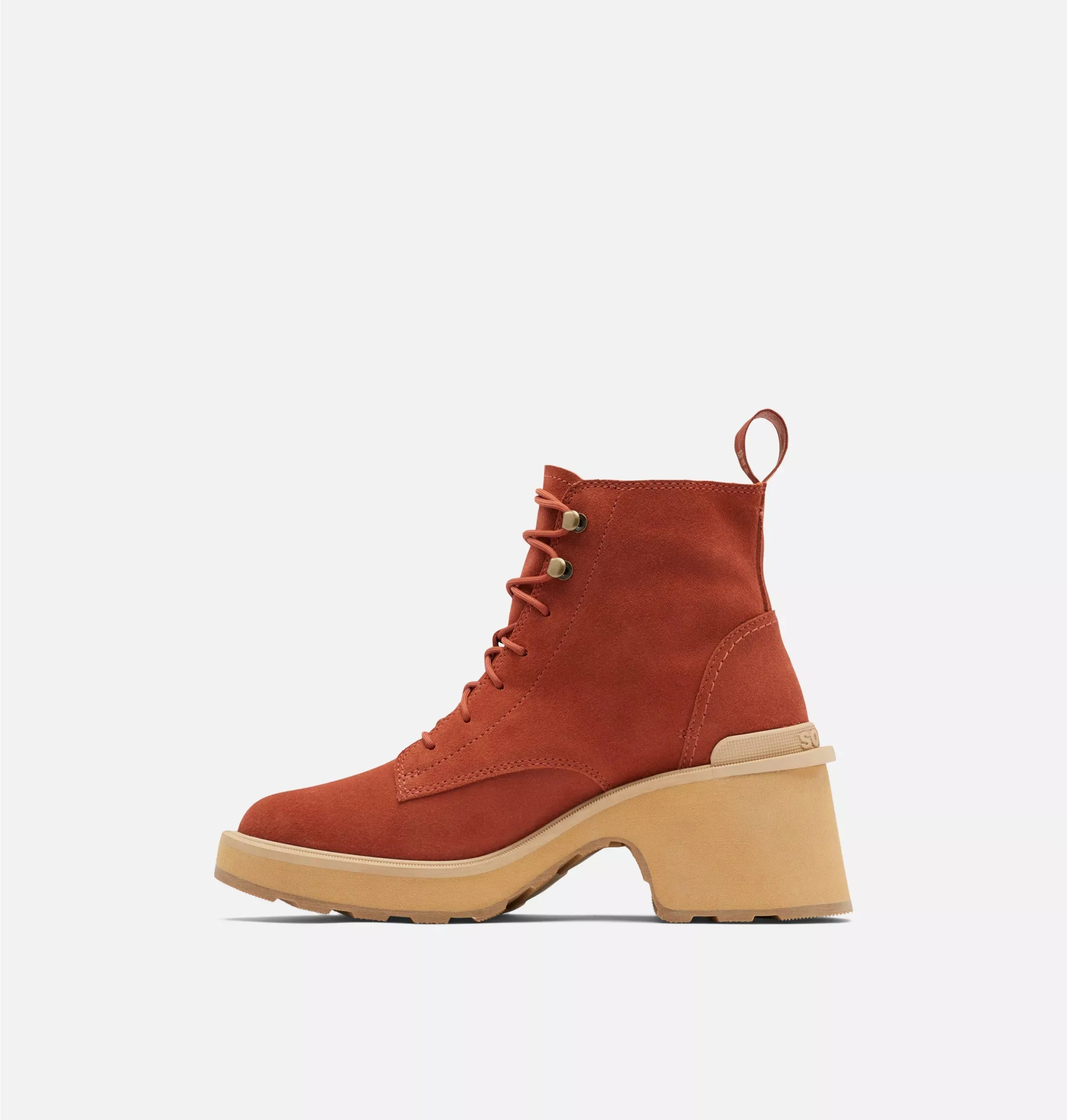 Sorel Women's Hi-Line Heel Lace Boot Warp Red Tawny Buff sold by Orleans Shoe Co. product image thumbnail 3