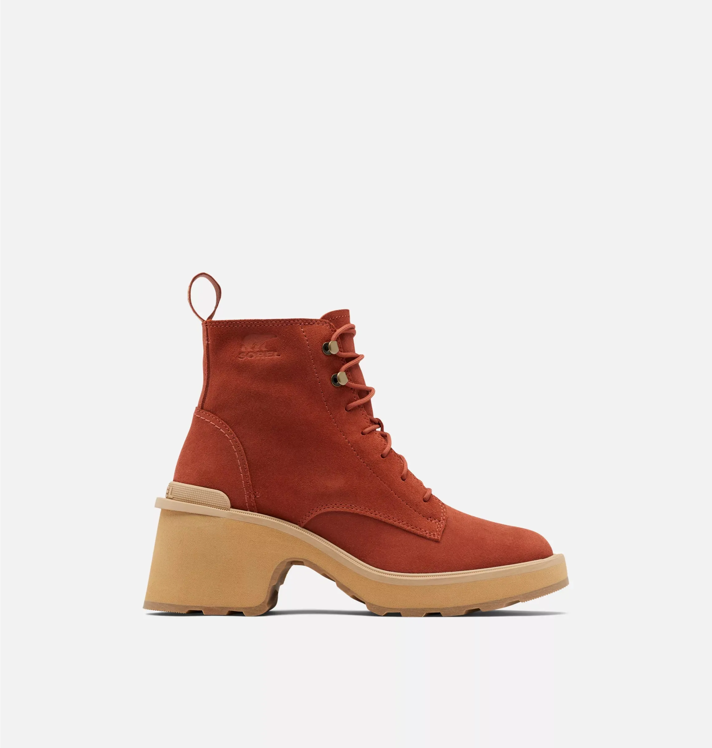 Sorel Women's Hi-Line Heel Lace Boot Warp Red Tawny Buff sold by Orleans Shoe Co. product image thumbnail 2