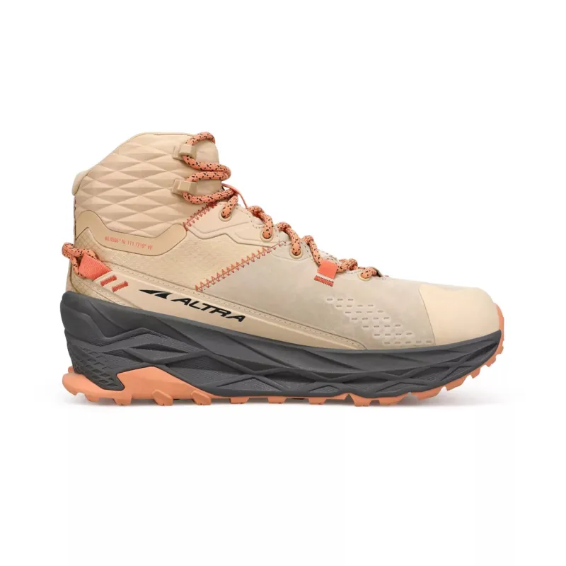 Altra Women's Olympus 5 Hike Mid GTX Sand sold by Orleans Shoe Co.