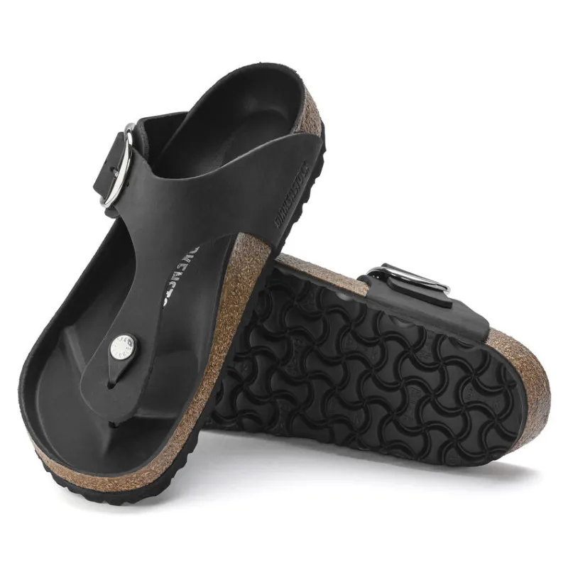 Birkenstock Women's Gizeh Big Buckle Oiled Black 1023334 sold by Orleans Shoe Co.