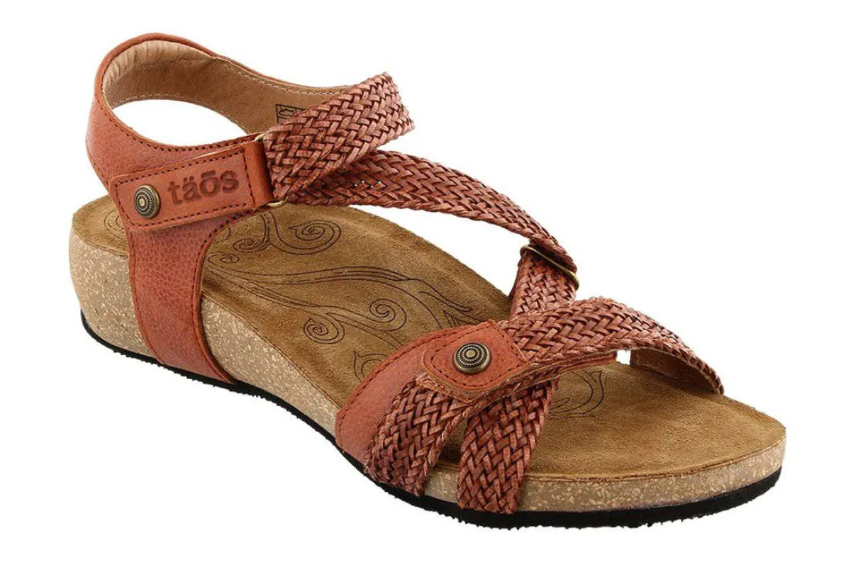 Taos Trulie Brick Wedge Sandal sold by Orleans Shoe Co.