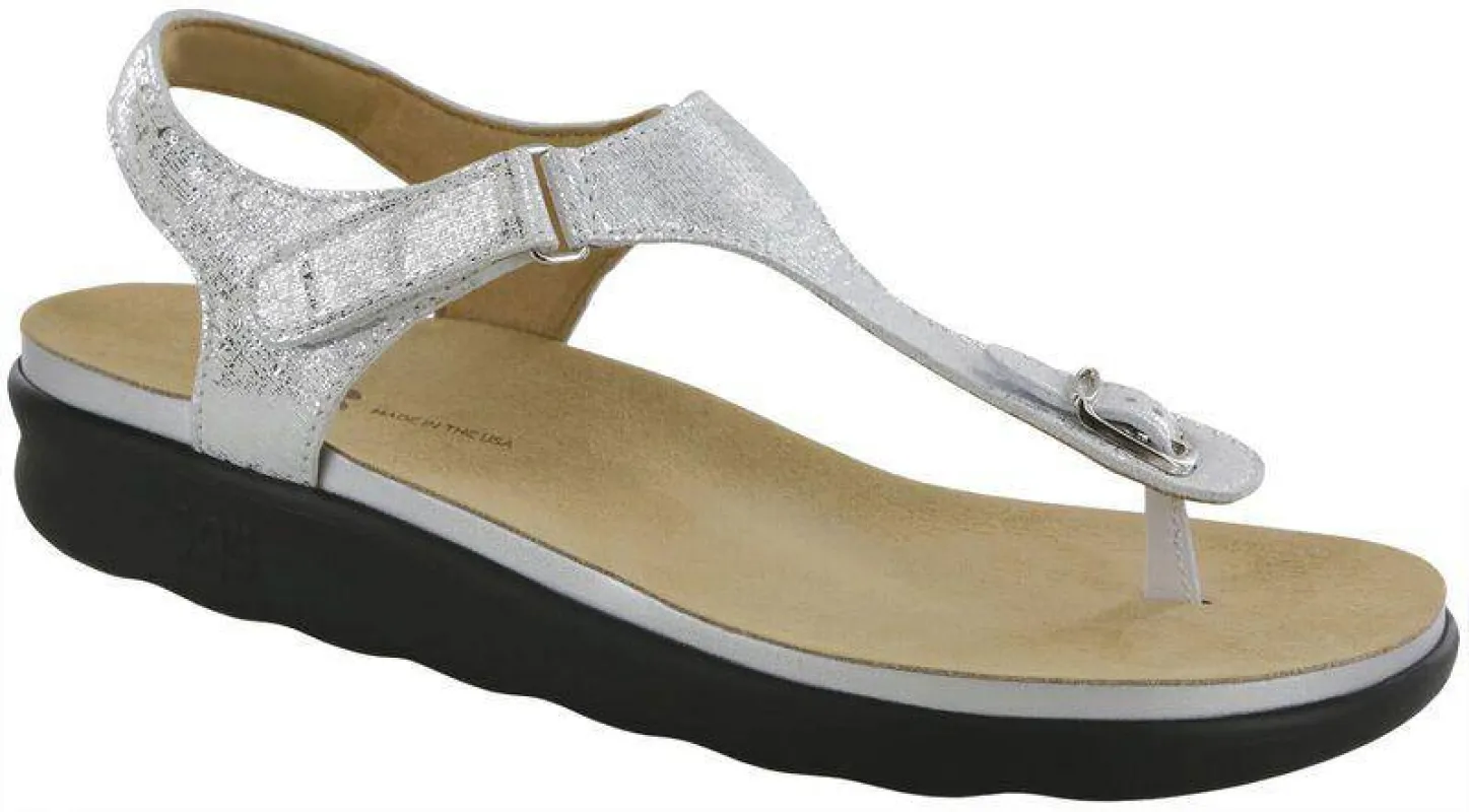 SAS Women's Marina Shiney Silver sold by Orleans Shoe Co.