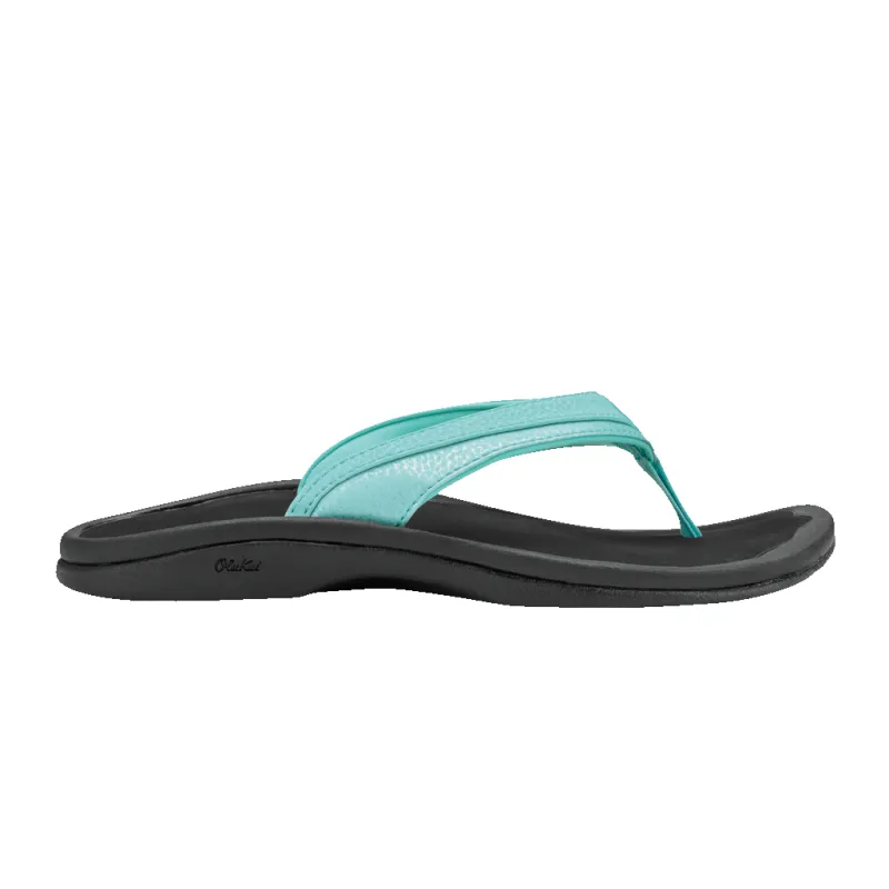 Olukai Women's Ohana Sea Glass Black  Flip-Flop sold by Orleans Shoe Co.