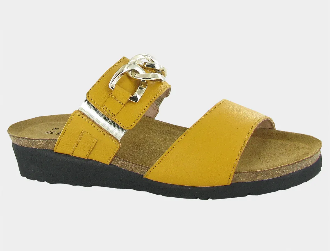 Naot Women's Victoria Marigold Leather sold by Orleans Shoe Co.