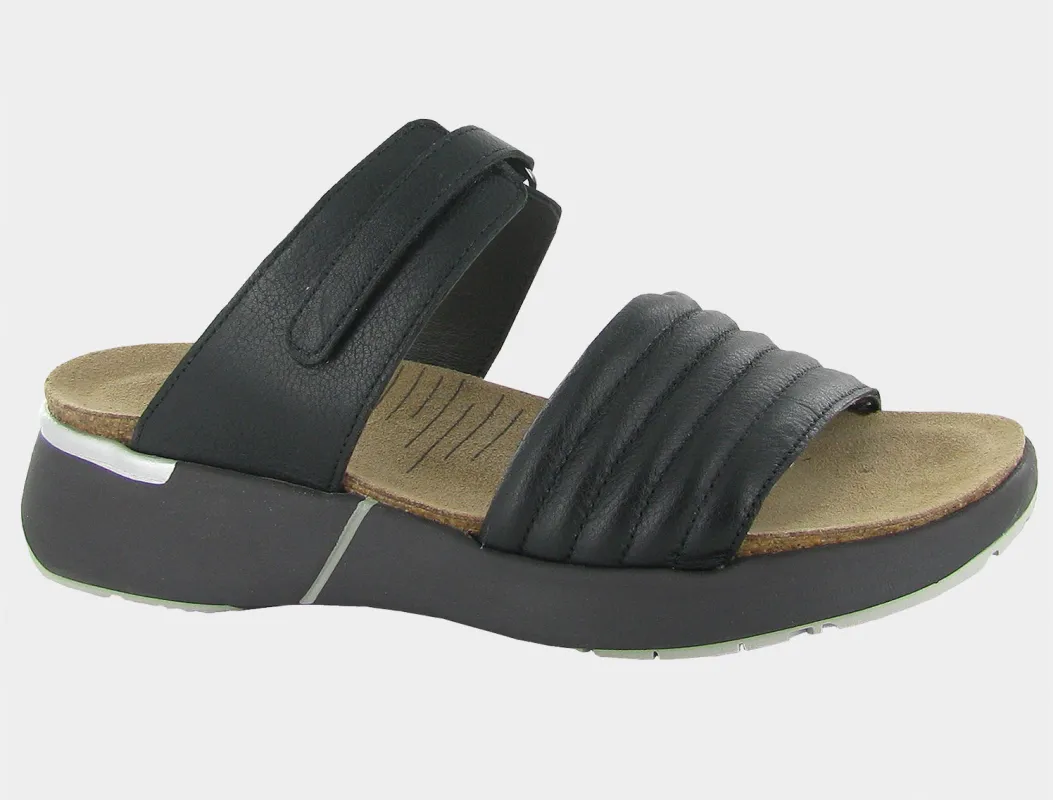 Naot Women's Vesta Soft Black Leather sold by Orleans Shoe Co.