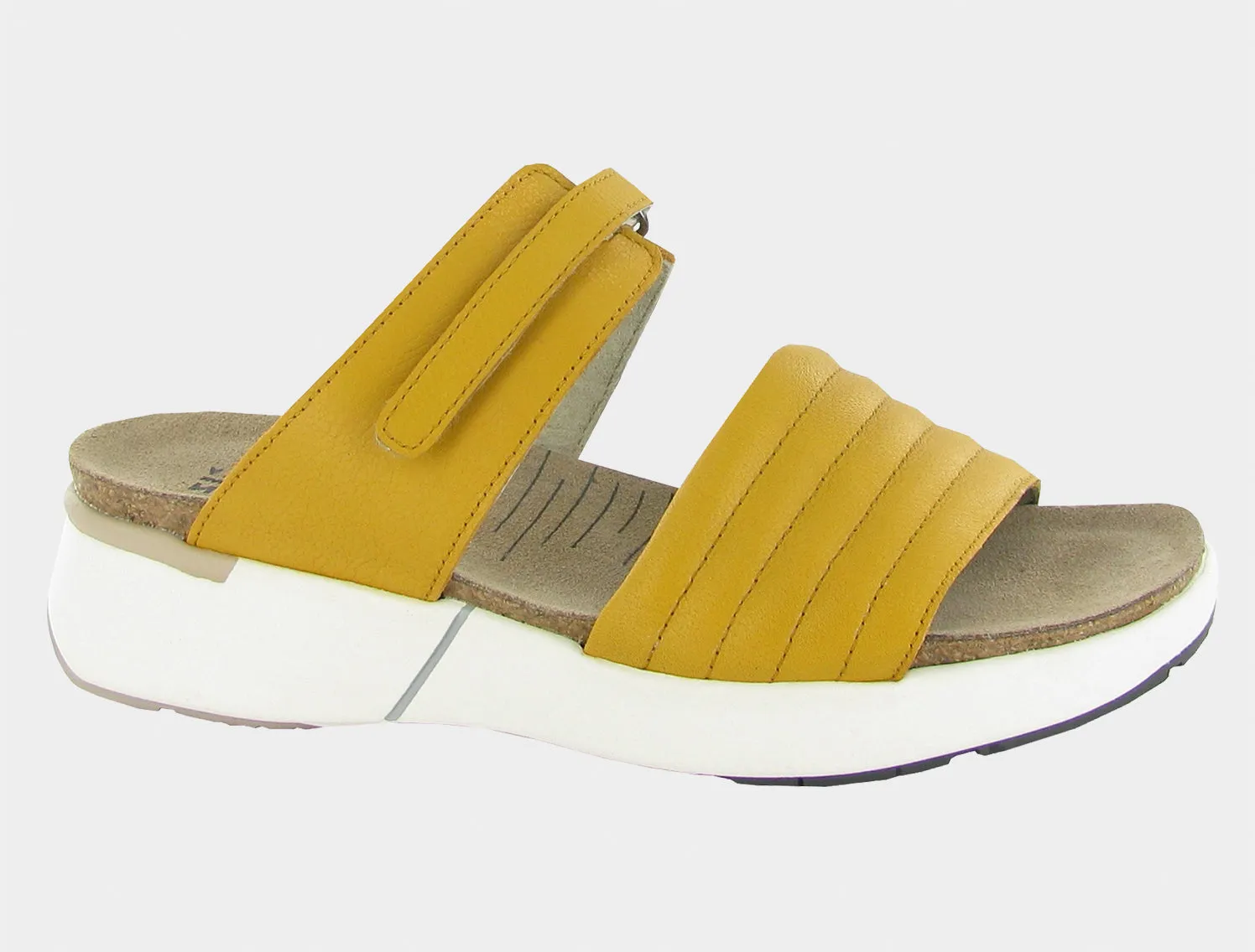 Naot Women's Vesta Marigold Leather sold by Orleans Shoe Co.