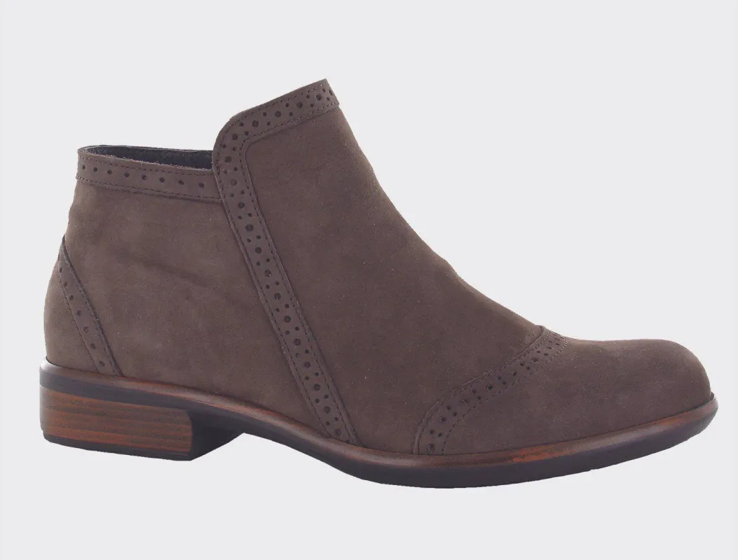 Naot Women's Nefasi Coffee Bean Nubuck Booties sold by Orleans Shoe Co.