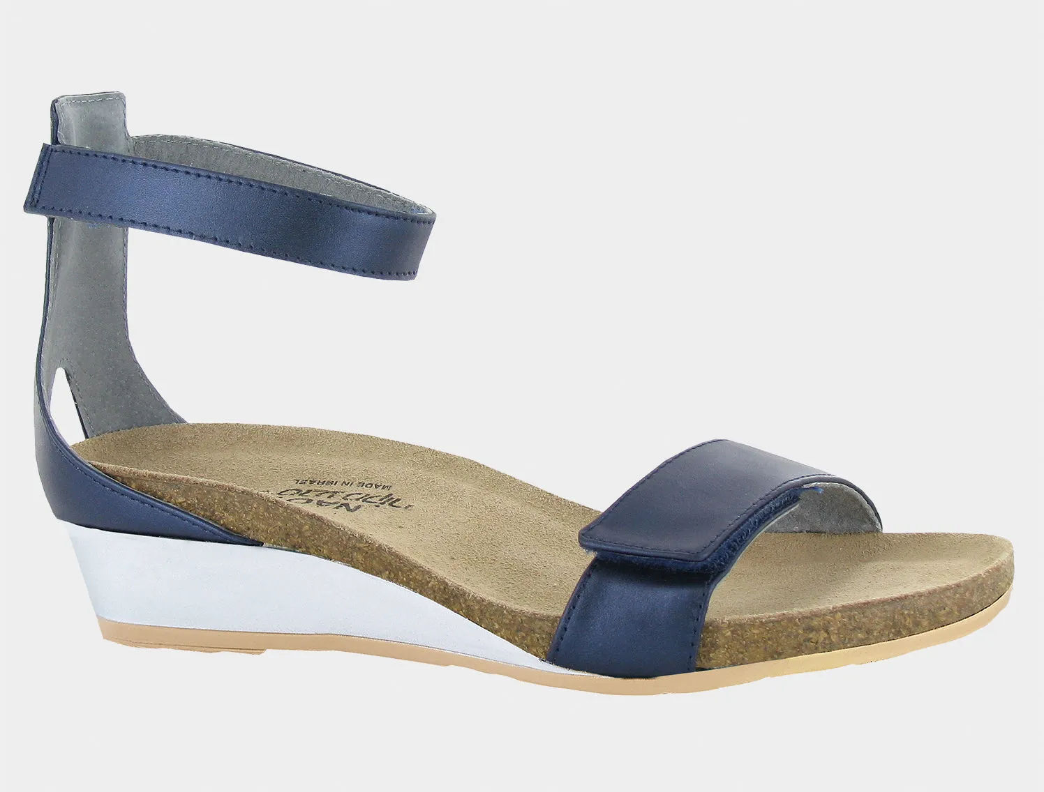Naot Women's Mermaid Polar Leather Sandal sold by Orleans Shoe Co.