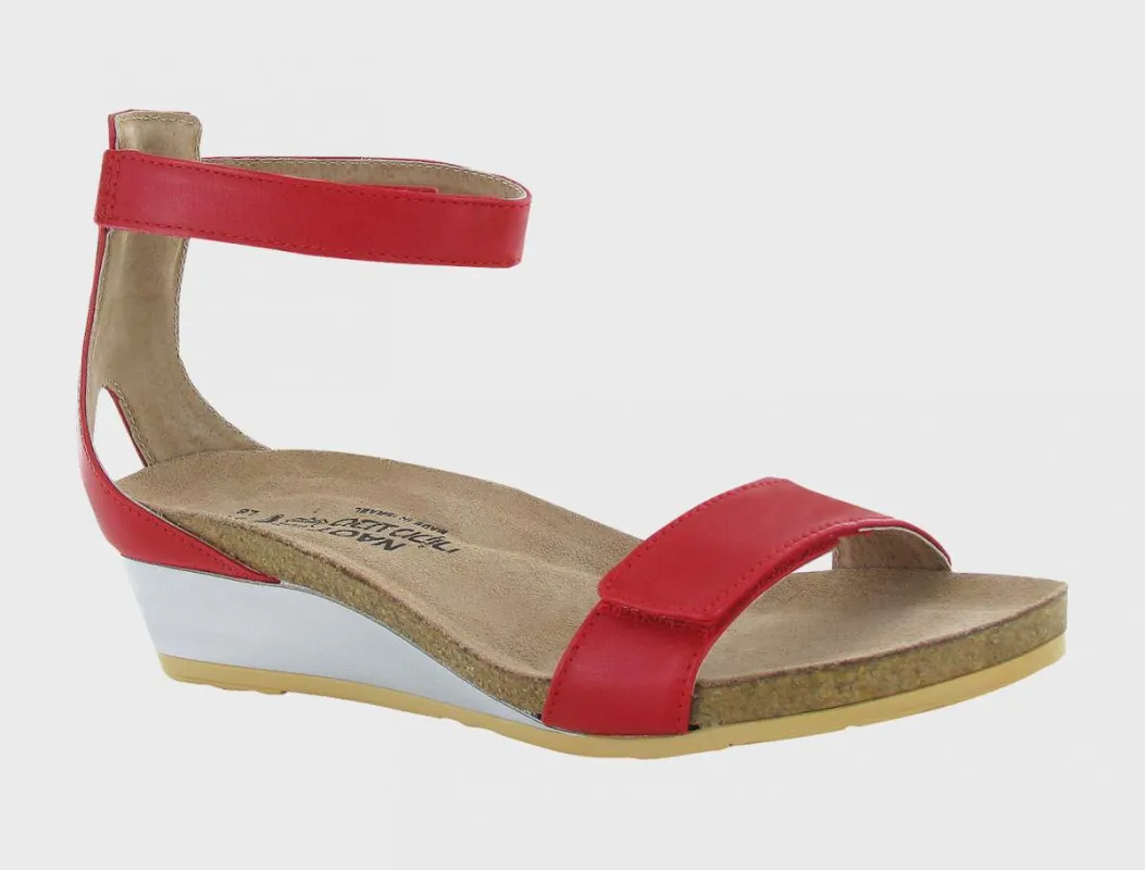 Naot Women's Mermaid Kiss Red Wedge Sandal sold by Orleans Shoe Co.