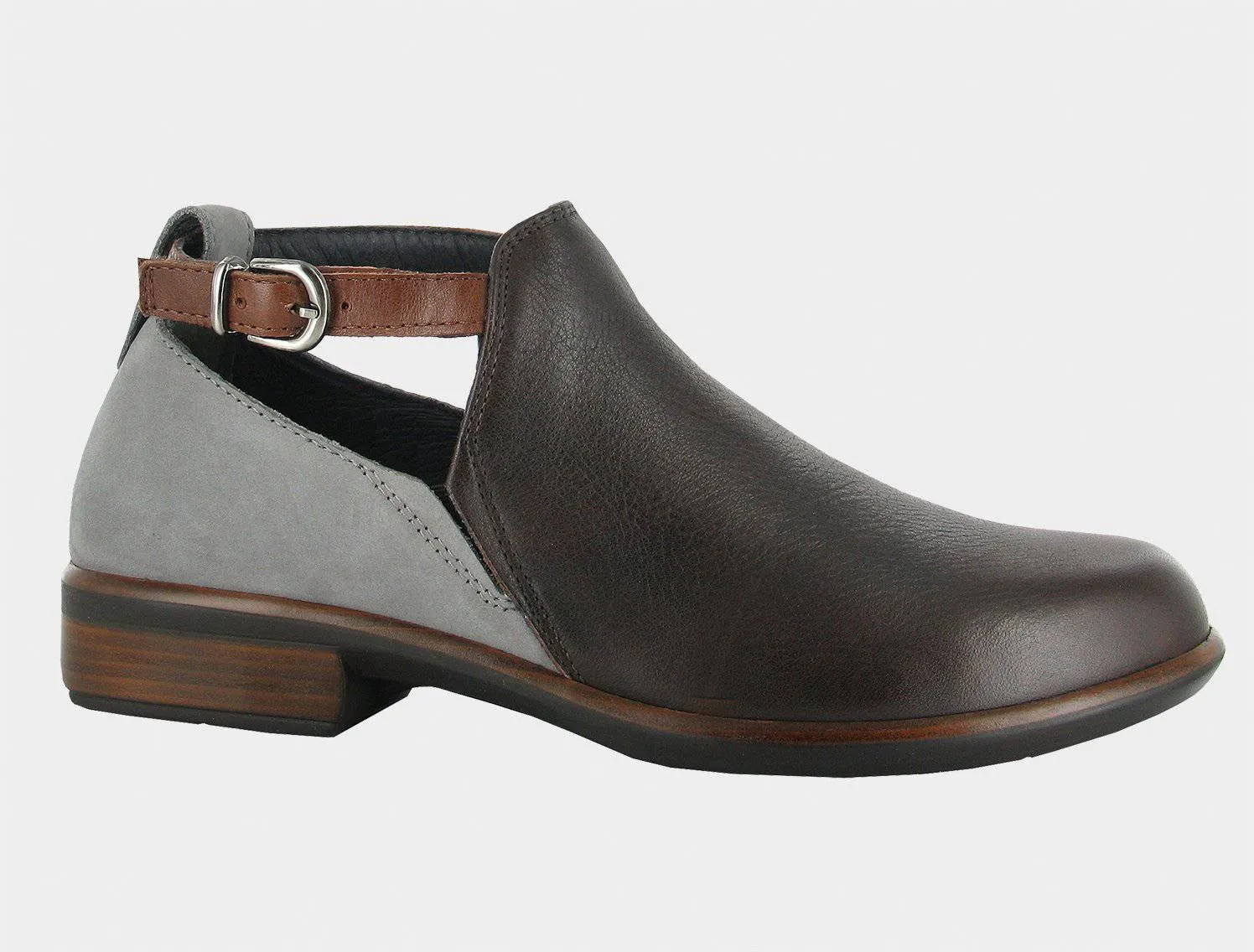 Naot Women's Kamsin Soft Brown Grey Smoke Chestnut sold by Orleans Shoe Co.