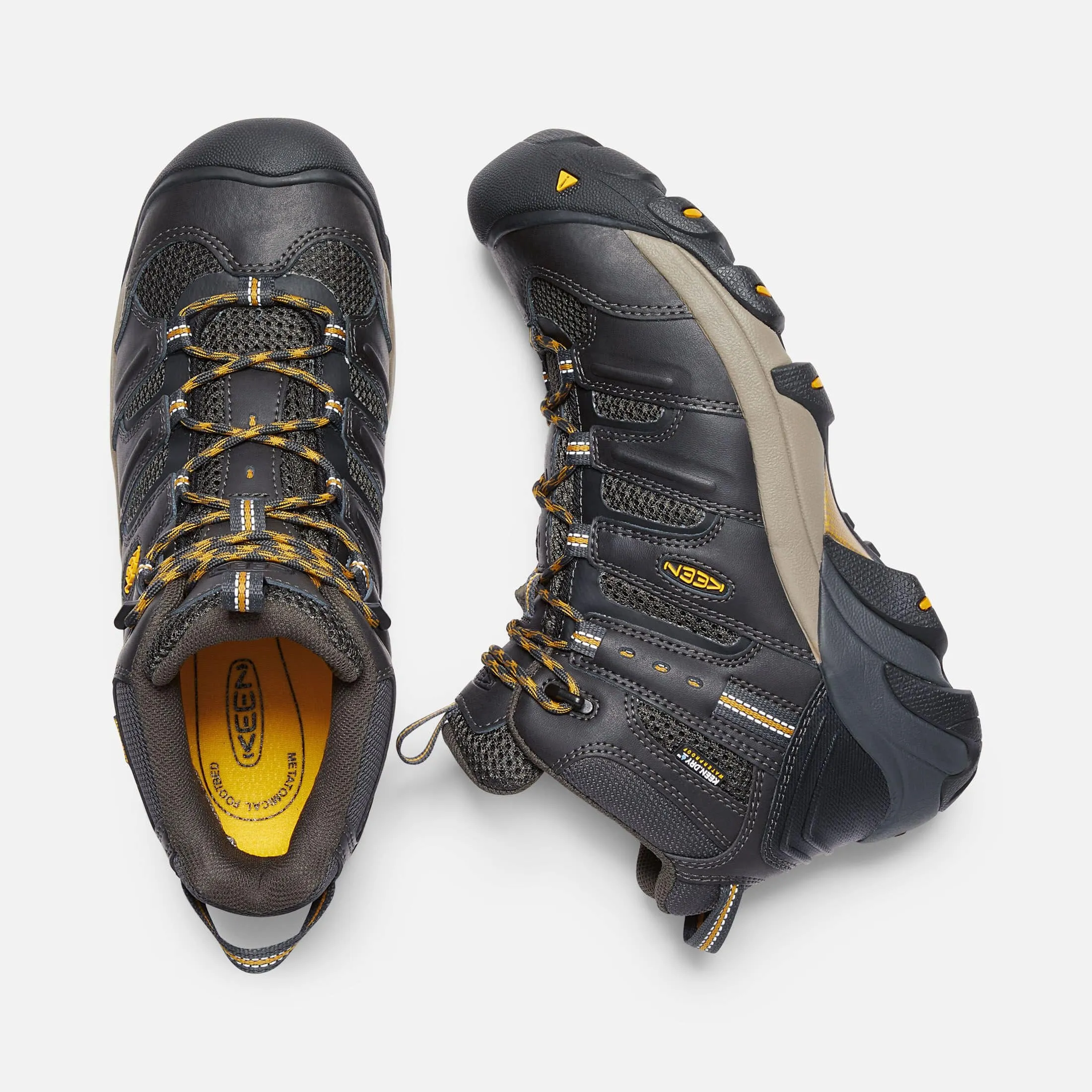 Keen Men's Lansing Mid Waterproof Steel Toe Raven Tawny Olive sold by Orleans Shoe Co. product image thumbnail 4