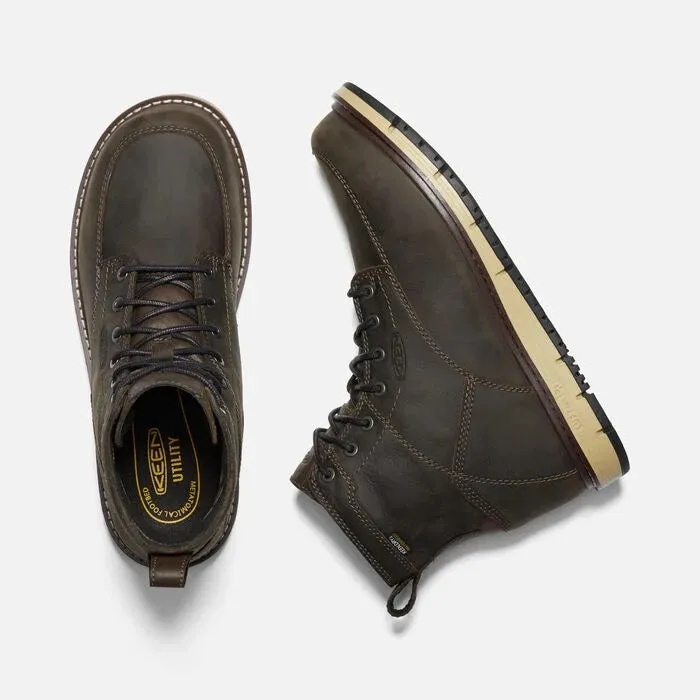 Keen Men's San Jose Waterproof Boot Soft Toe Cascade Brown Black sold by Orleans Shoe Co. product image thumbnail 5