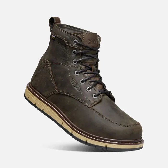 Keen Men's San Jose Waterproof Boot Soft Toe Cascade Brown Black sold by Orleans Shoe Co. product image thumbnail 2