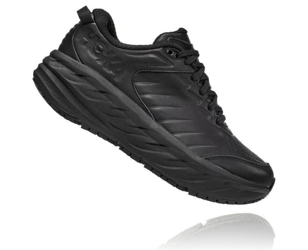 Hoka Men's Black Bondi SR Non Slip Shoes sold by Orleans Shoe Co.