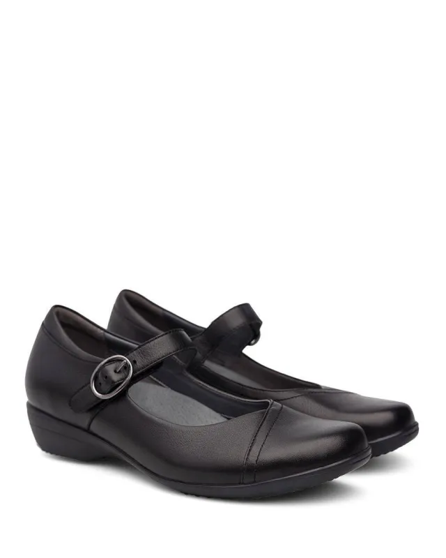 Dansko Women's Fawna Black Milled Nappa Mary Jane made by Dansko
