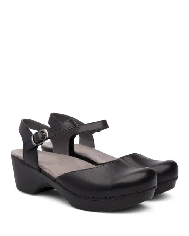 Dansko Women's Sam Black Soft Sandal sold by Orleans Shoe Co.