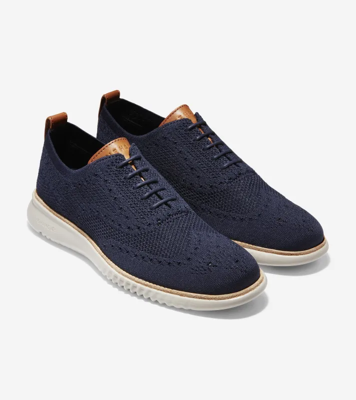 Cole Haan Men's 2 Zerogrand Wingtip Oxford Marine Blue Stitchlite Grey C27569 sold by Orleans Shoe Co.