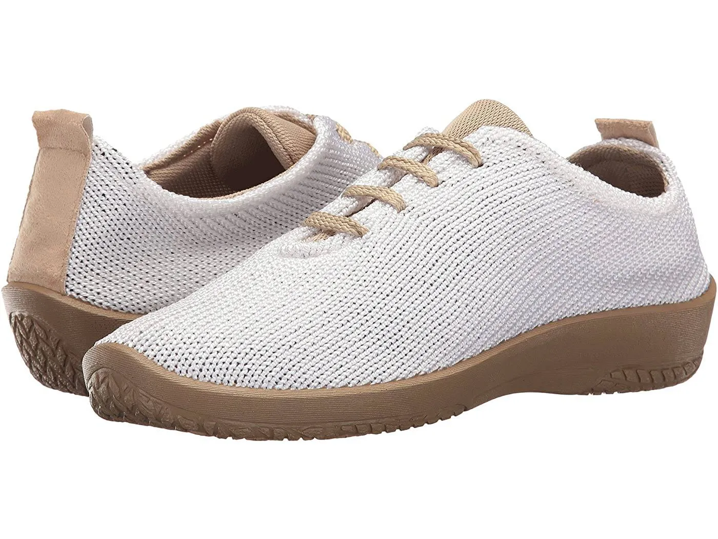 Arcopedico Women's LS White Vegan Knit Lace-Up sold by Orleans Shoe Co.