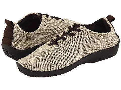 Arcopedico Women's LS Beige Vegan Knit Lace-Up sold by Orleans Shoe Co.