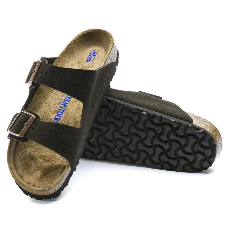 Birkenstock Arizona Mocha Suede Soft Footbed 0951311 sold by Orleans Shoe Co.