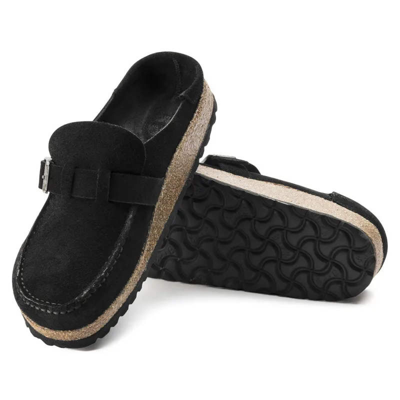 Birkenstock Women's Buckley Black Suede Leather Clogs sold by Orleans Shoe Co.