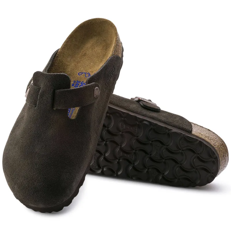 Birkenstock Boston Mocca Suede Sandal Soft Footbed 0660461/0660463 sold by Orleans Shoe Co.