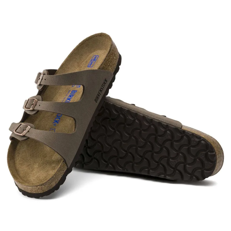 Birkenstock Women's Florida Mocha Birkibuc Soft Footbed sold by Orleans Shoe Co.