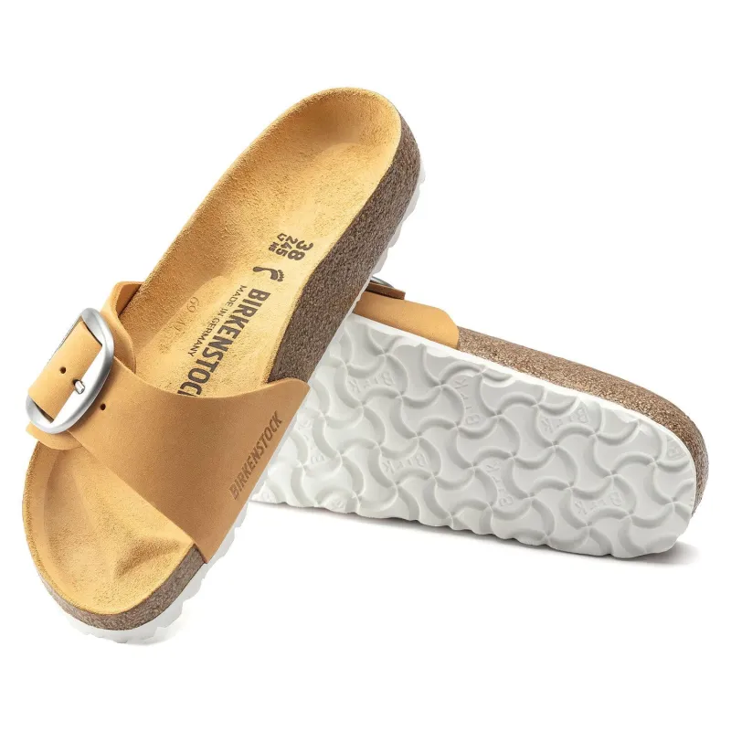 Birkenstock Women's Madrid Big Buckle Apricot sold by Orleans Shoe Co.