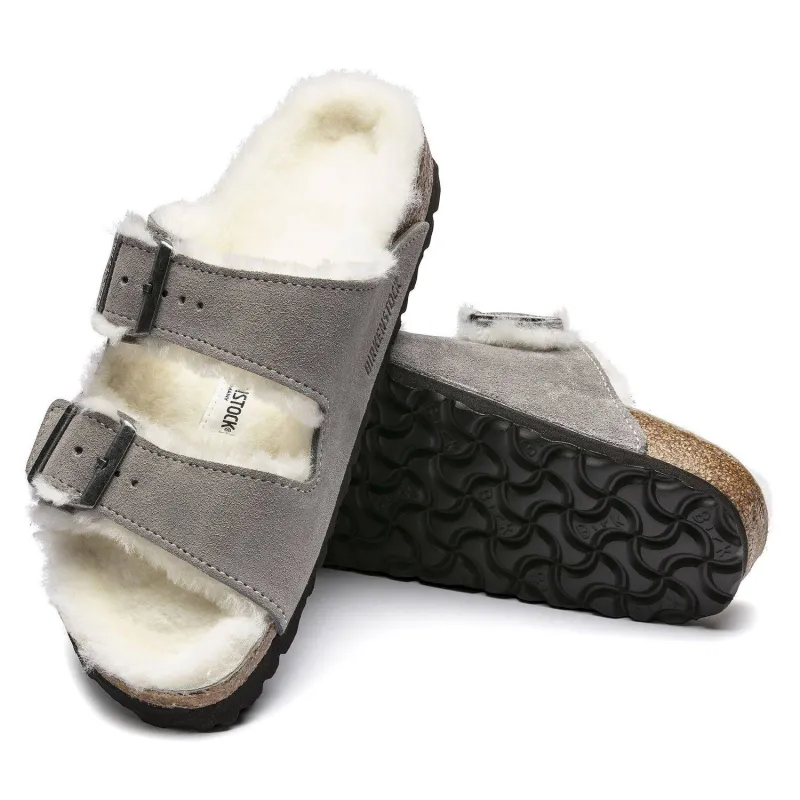 Birkenstock Women's Arizona Fur Stone Coin Shearling sold by Orleans Shoe Co.