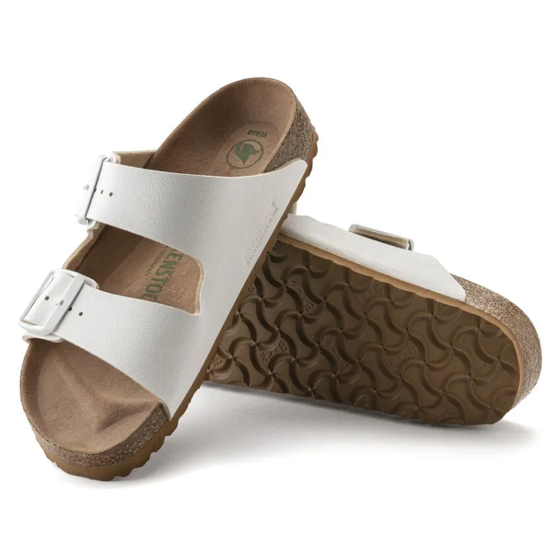 Birkenstock Women's Vegan Arizona BS White sold by Orleans Shoe Co.