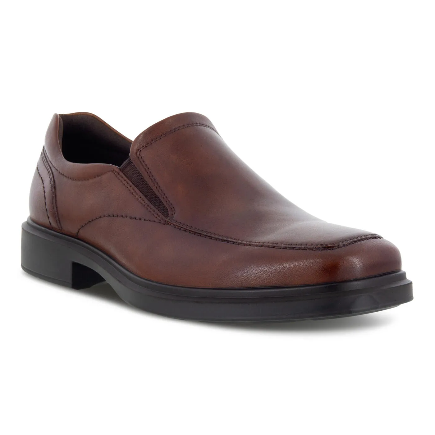 Ecco Men's Helsinki 2.0 Apron Toe Slip On Cognac 50015401053 sold by Orleans Shoe Co.