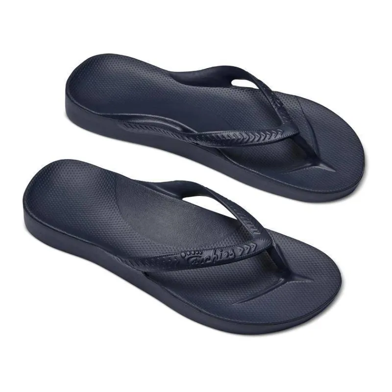 Archie's  Support Flip Flops Navy sold by Orleans Shoe Co.