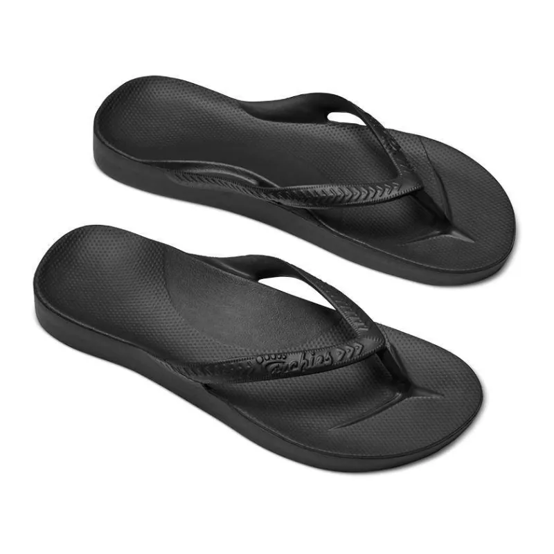 Archie's  Support Flip Flops Black sold by Orleans Shoe Co.