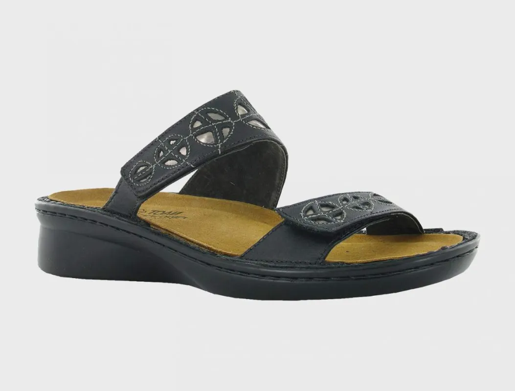 Naot Cornet Dress Sandal Black sold by Orleans Shoe Co.