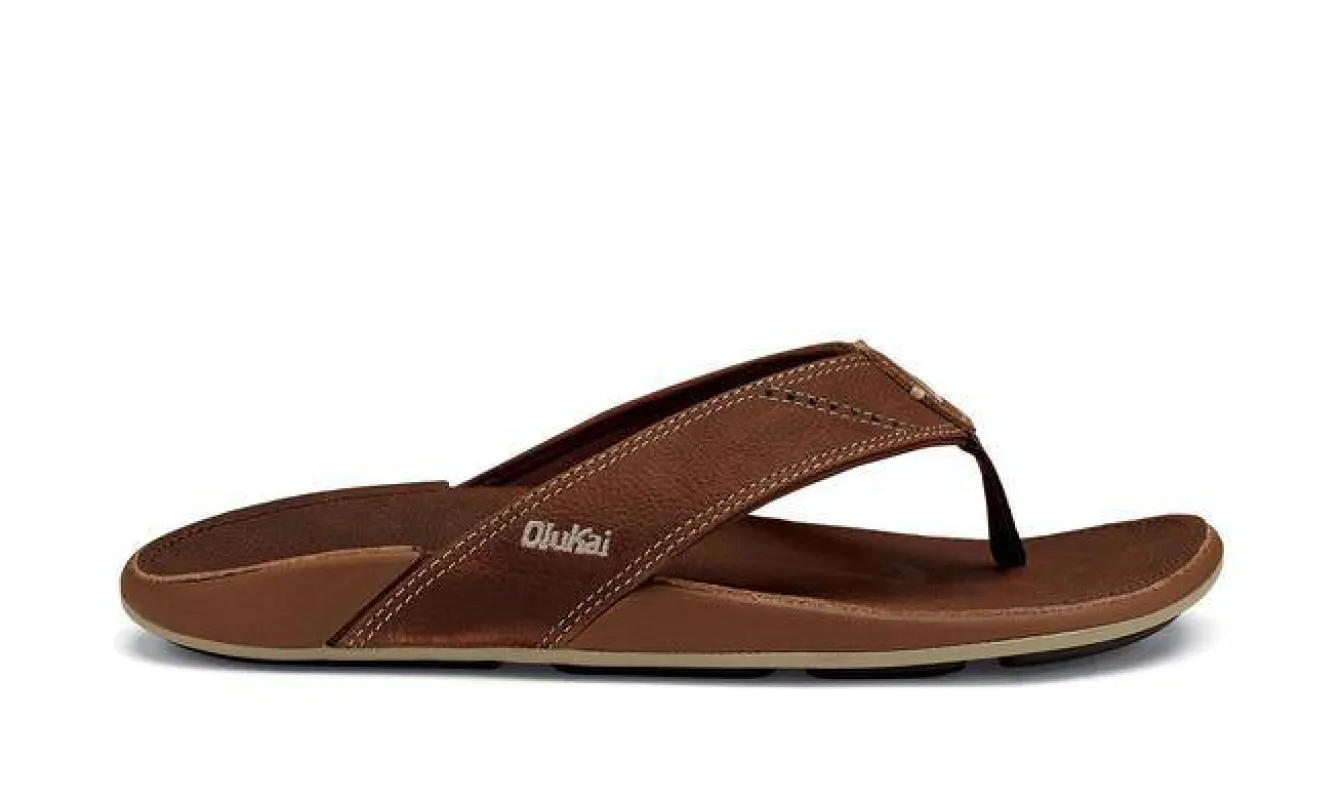 Olukai Men's Nui Rum Rum Flip Flop sold by Orleans Shoe Co.