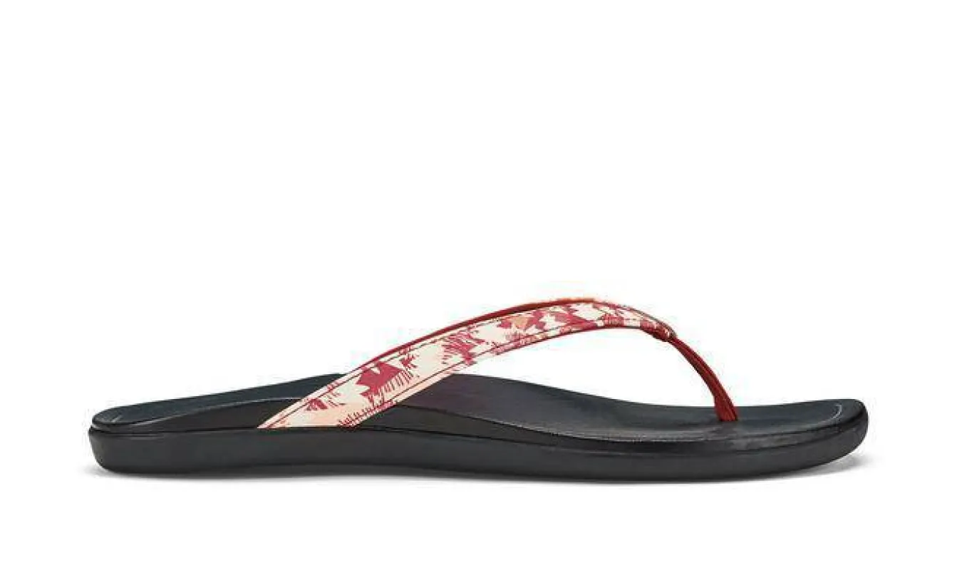 Olukai Women's Ho'opio Passion Flower Lehua Flip Flop sold by Orleans Shoe Co.