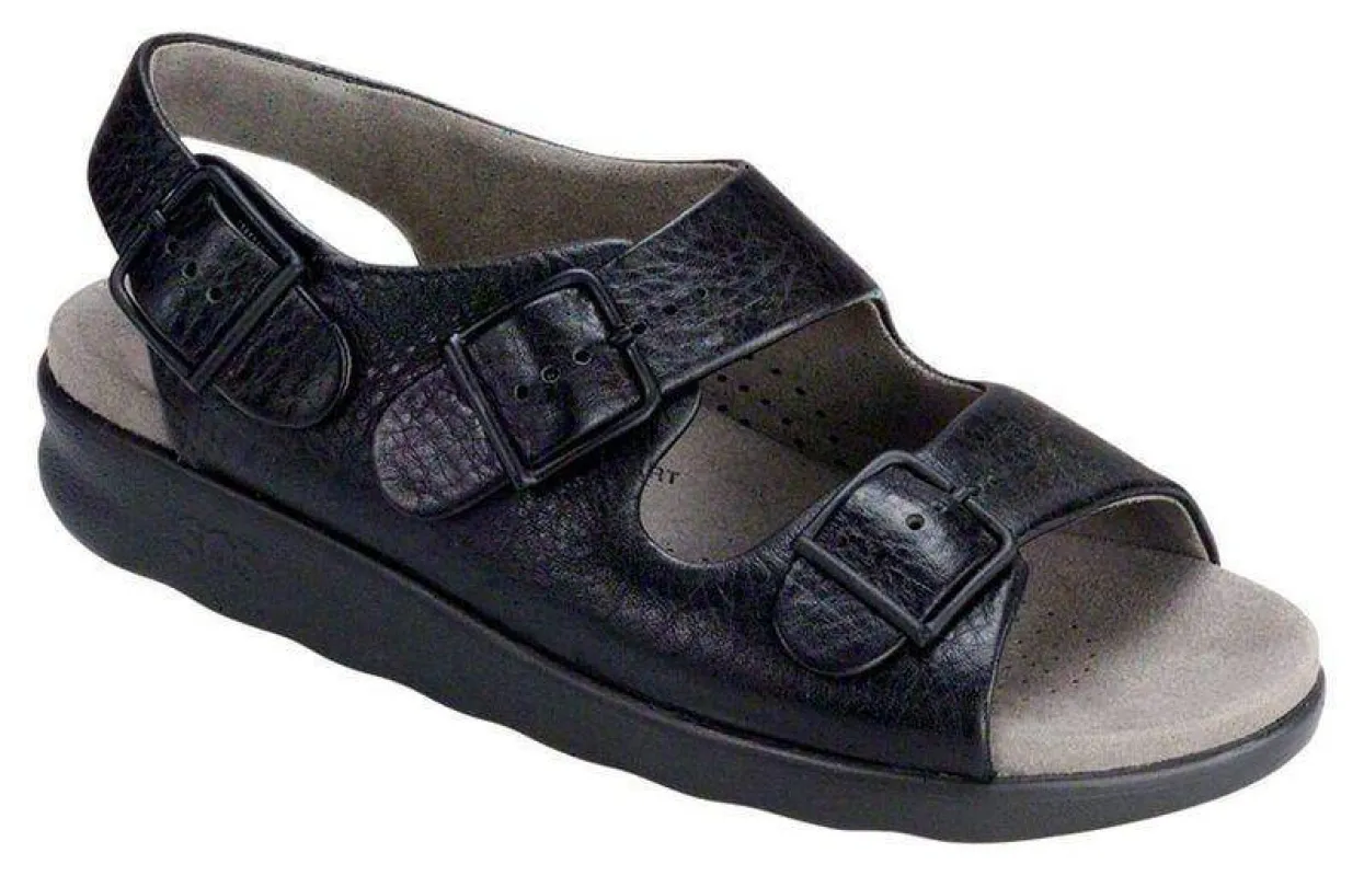 SAS Women's Relaxed Black Sandal sold by Orleans Shoe Co.