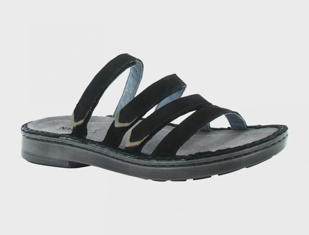 Naot Women's Trevi Black Slip-On Sandal sold by Orleans Shoe Co.