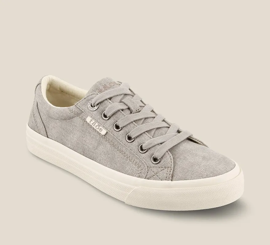 Taos Women's Plim Soul Grey Wash Canvas Sneaker sold by Orleans Shoe Co.