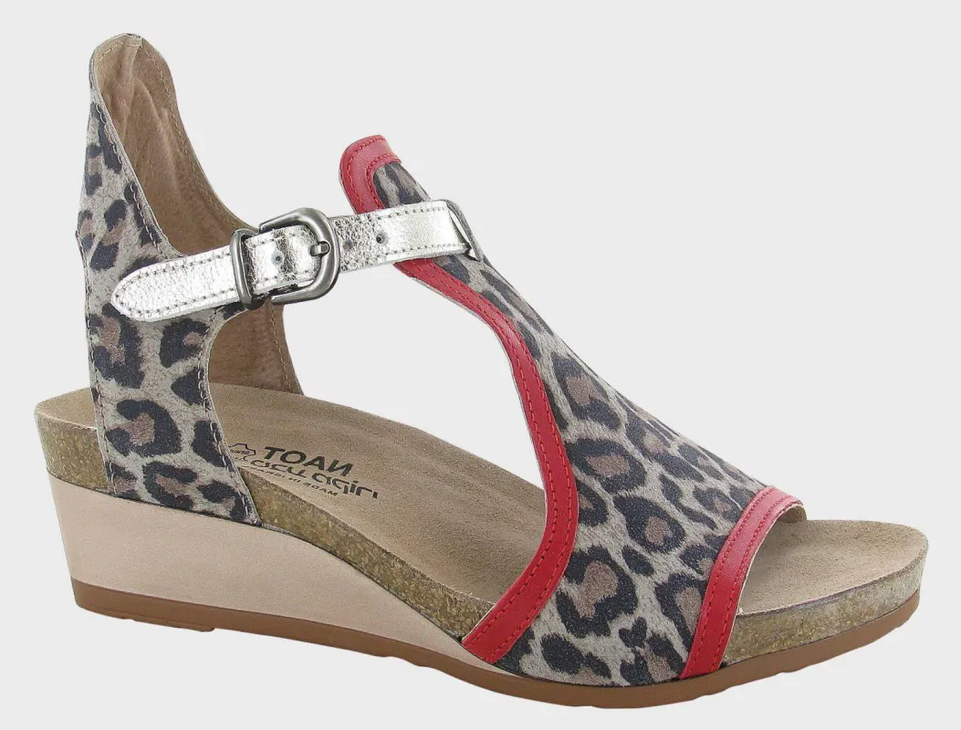 Naot Women's Fiona Cheetah Sandal sold by Orleans Shoe Co.