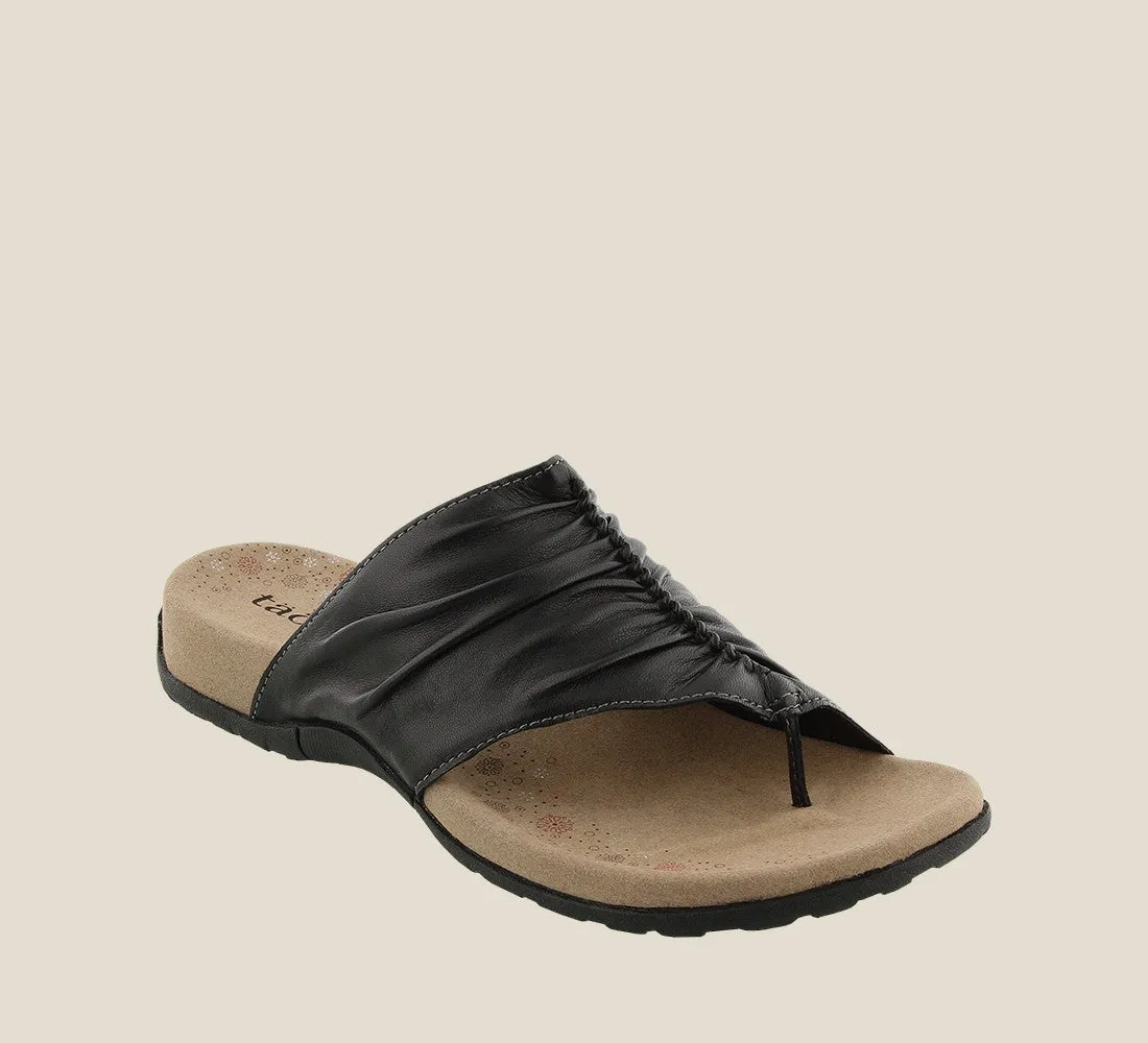 Taos Women's Gift 2 Black Thong Sandal sold by Orleans Shoe Co.